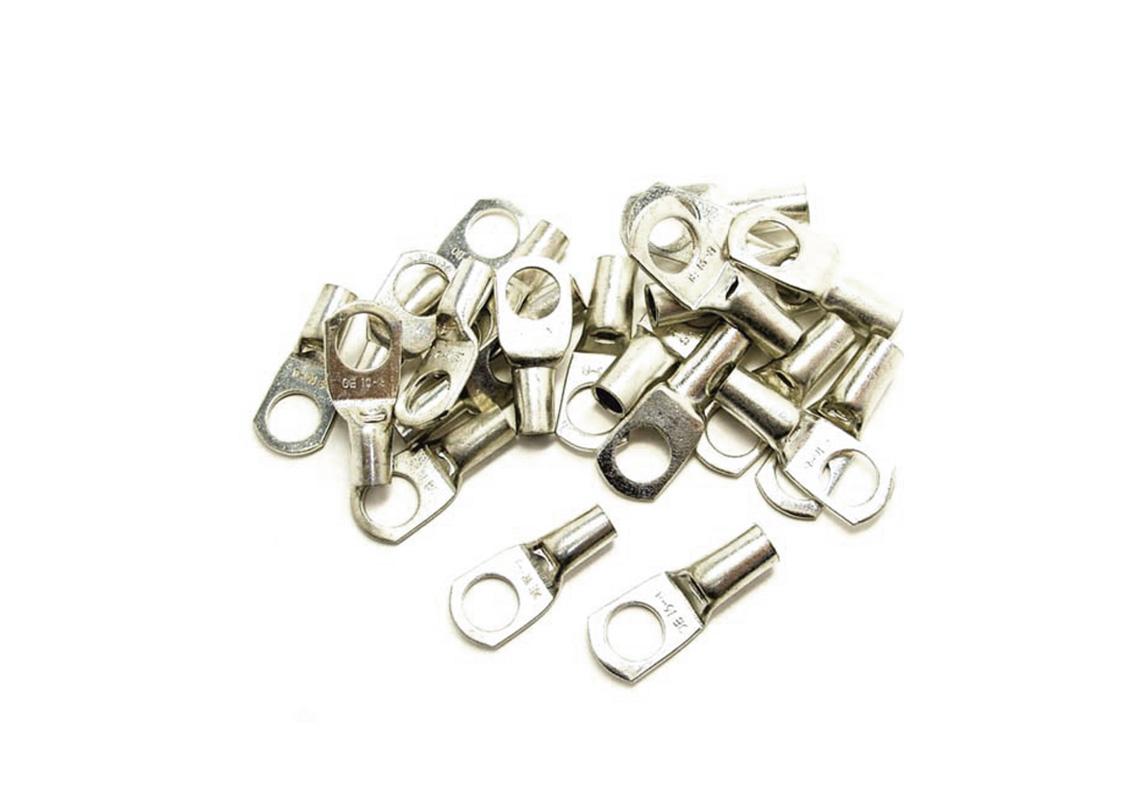 1 COSSE TUBULAIRE POUR CÂBLE DE BATTERIE - SECTION DE CÂBLE : 16 mm² (DIAMÈTRE FIXATIONS : 6 mm)